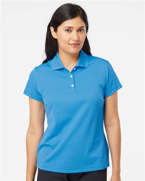 Adidas Women's 4.3 oz 100% recycled polyester Performance Short Sleeve Sport Polo Shirt
